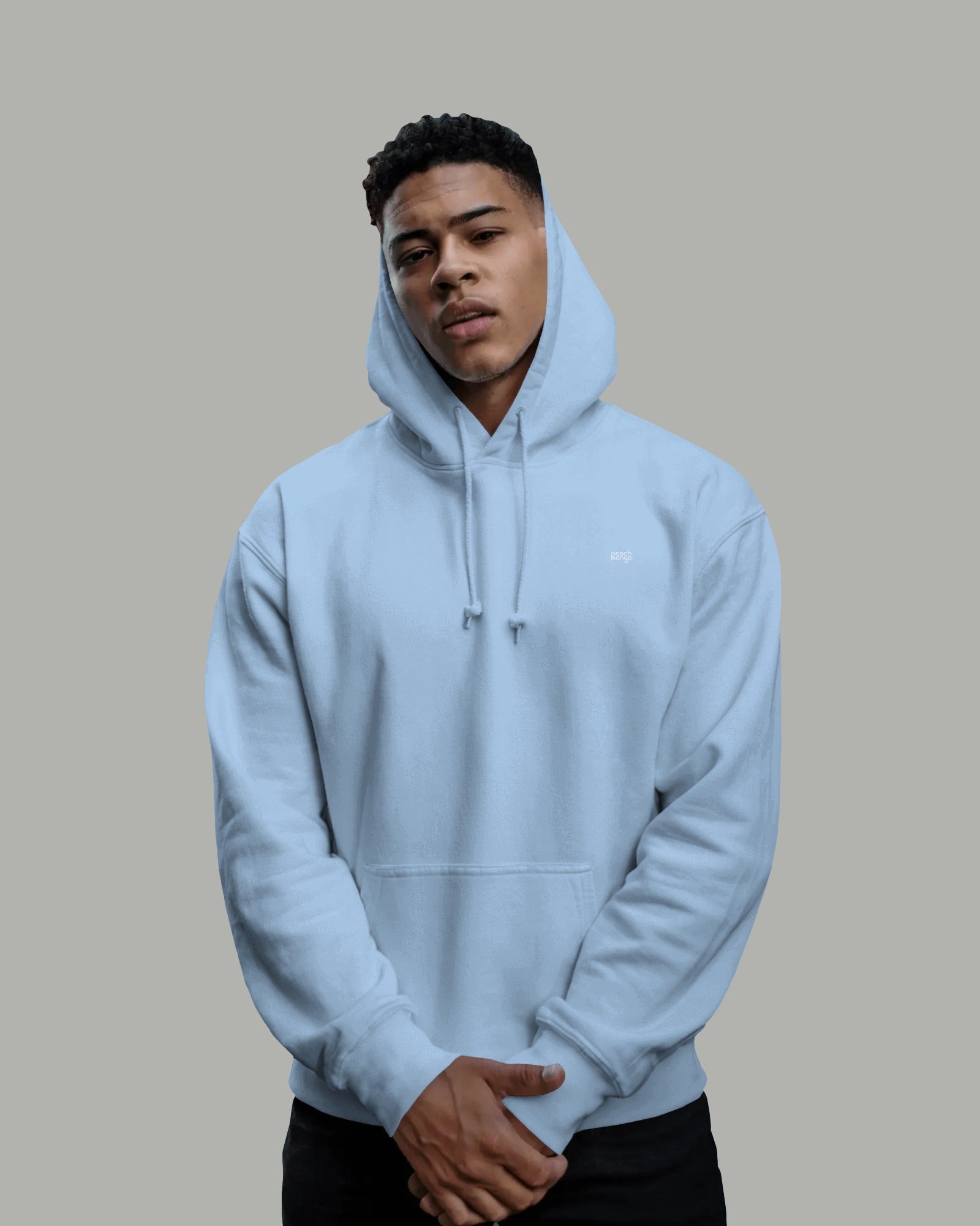 Unisex Hoodie Baby Blue – Peachmango